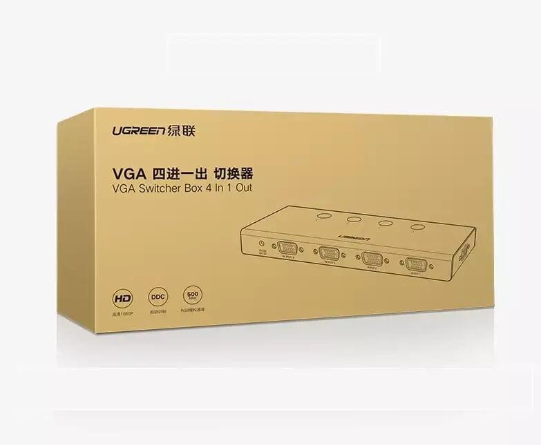 Ugreen UG50279CM153TK Màu Đen Bộ gộp VGA 4 vào 1 ra hỗ trợ FULL HD 500Ghz - HÀNG CHÍNH HÃNG