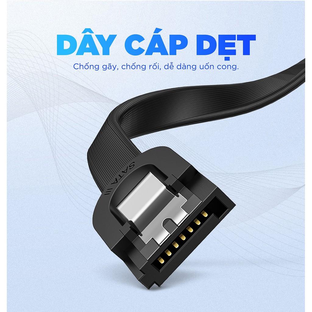 Cáp SATA 3.0 tốc độ truyền tải cao 6Gb/s dài 0.5m UGREEN US217 - Hàng chính hãng