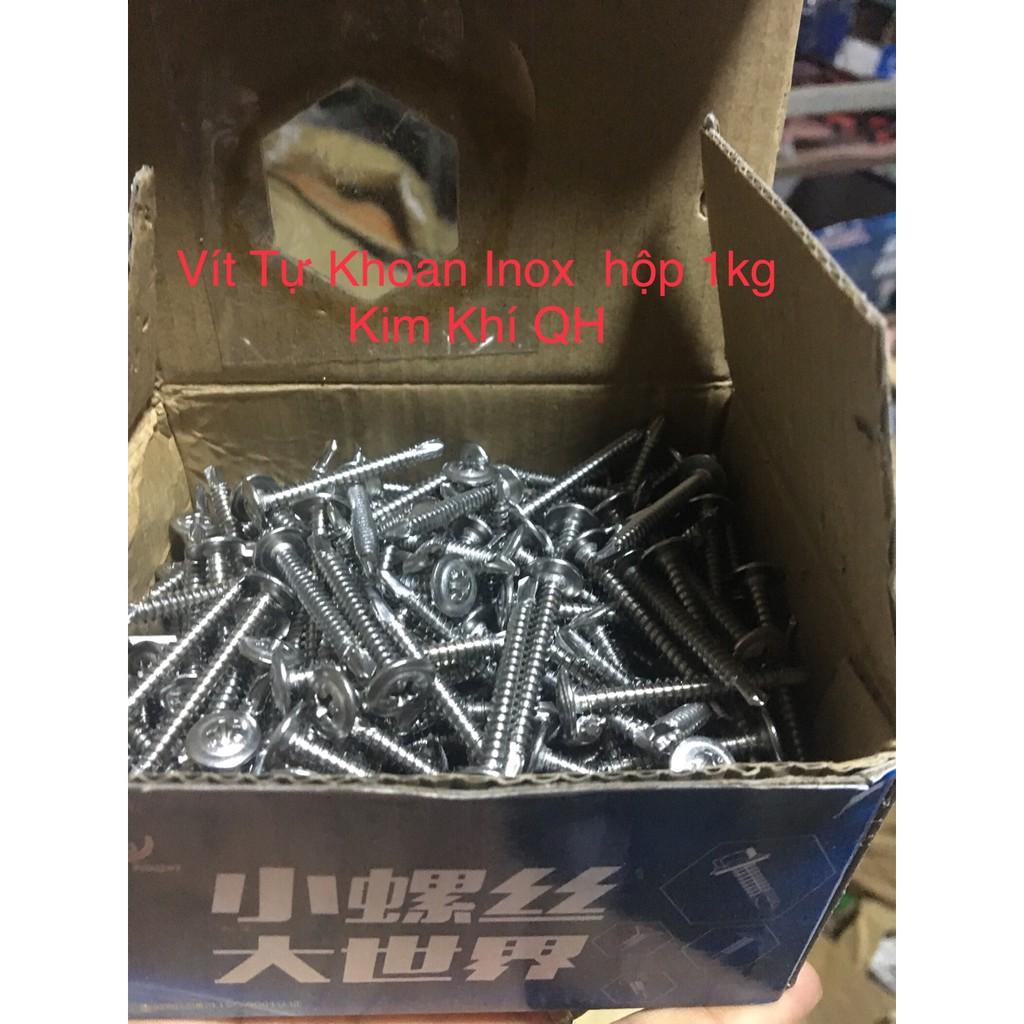 Vít tự khoan INOX Hộp 1kg đầu tròn và dù