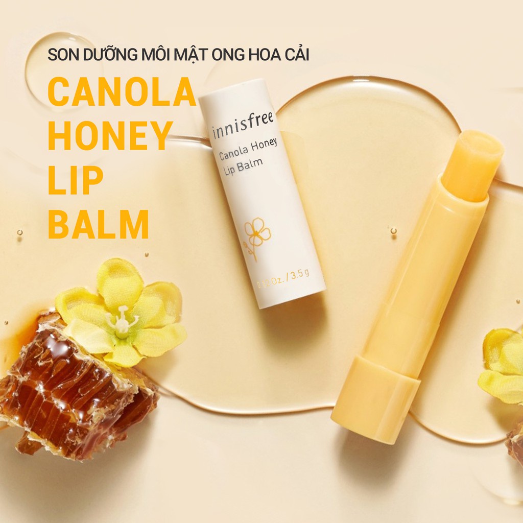 Son dưỡng ẩm không màu INNISFREE Canola Honey Lip Balm 3.5g