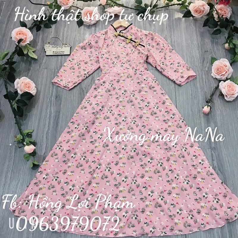Đầm cổ tàu form xoè dễ thương
