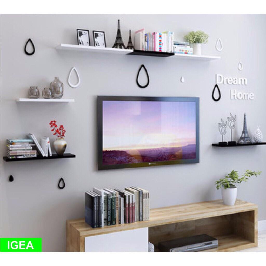 Kệ Treo Tường 3 Màu trắng 50x13cm Trắng