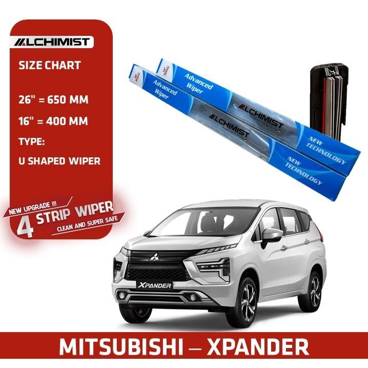 Gạt Mưa Xe Ô tô Mitsubishi Loại Silicon 4 Lưỡi Cao Cấp, Thiết Kế Thông Minh, Gạt Êm Và Sạch Hơn