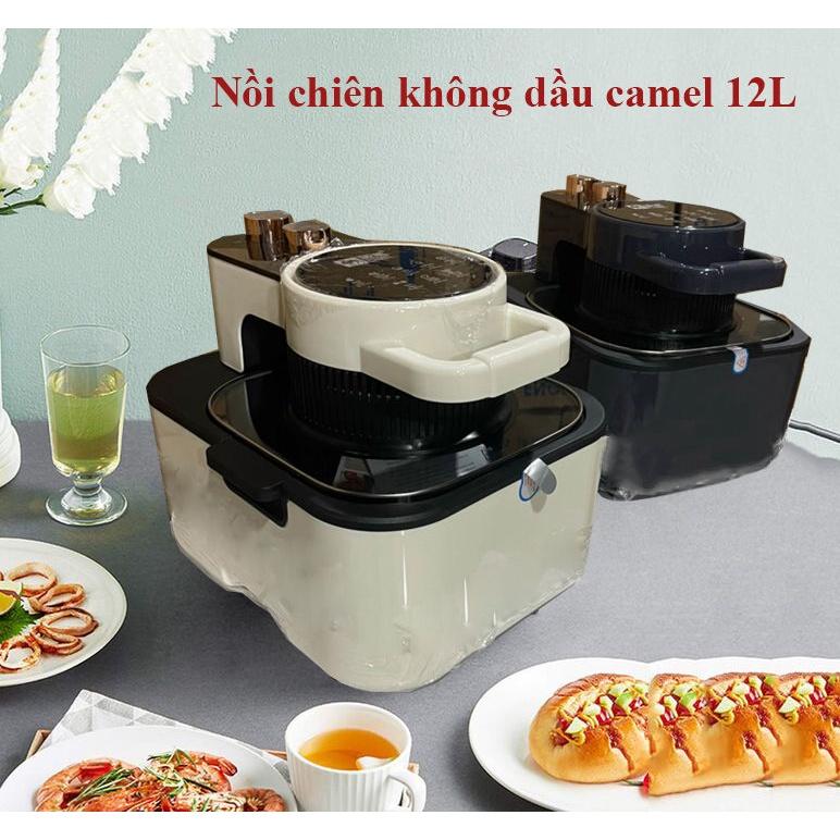 Nồi chiên không dầu Camel 12 Lít có mặt kính kiểm soát nướng, kiểu mẫu mới nhất 2023