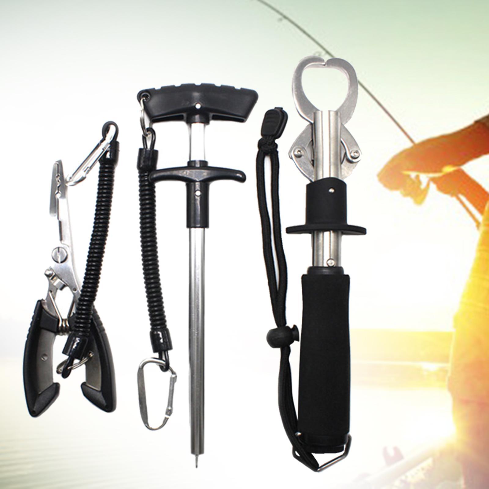 3x Fishing Pliers Set Portable for Freshwater Saltwater Tool Set Lip Gripper