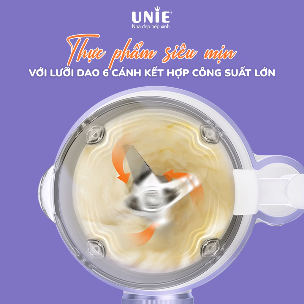 Máy làm sữa hạt đa năng Unie UMB06, Xay nấu 6 chức năng, Hàng Chính Hãng