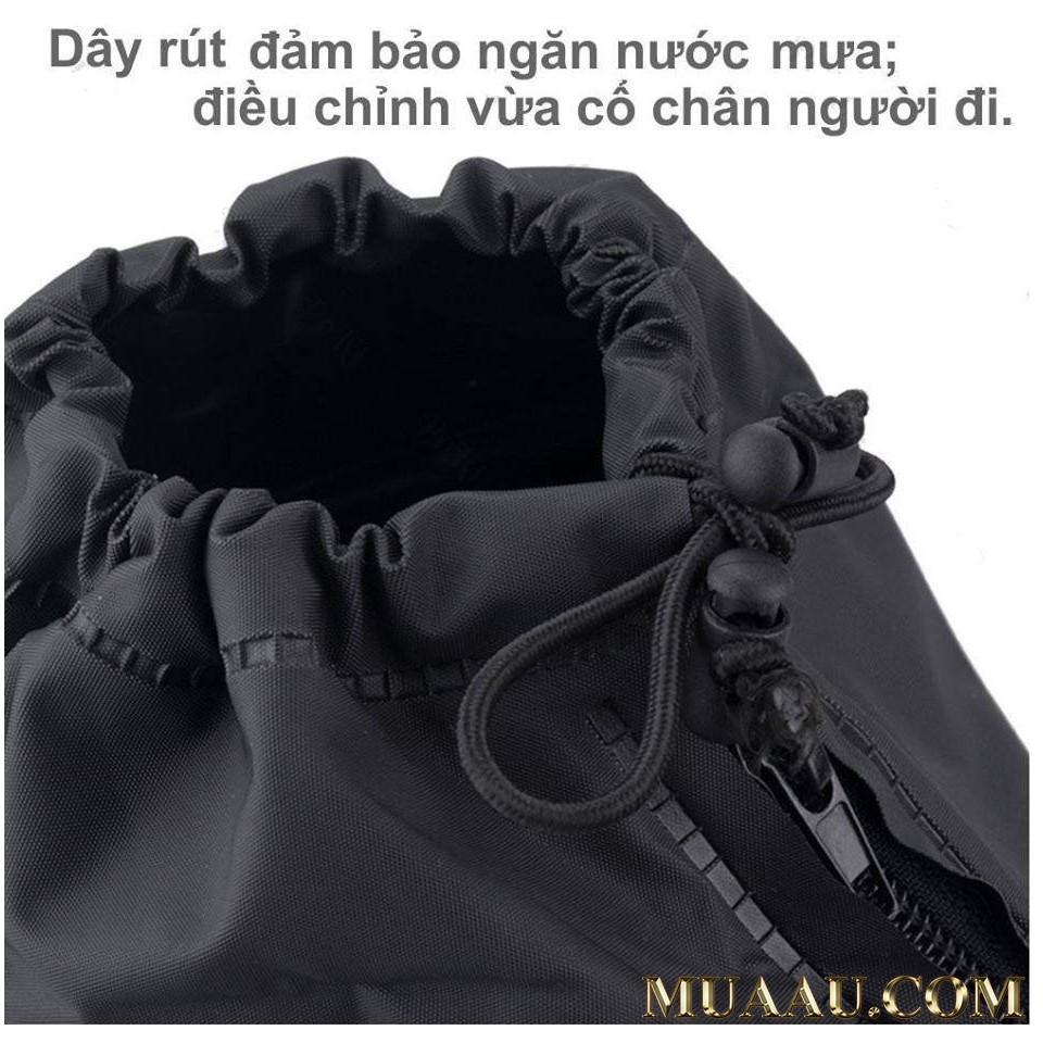 Ủng Đi Mưa 2 Lớp Chống Nước️! Bọc Giày Đi Mưa Nam Nữ Giá Rẻ Chống Trơn Trượt, Có Khóa Kéo Tiện Lợi️