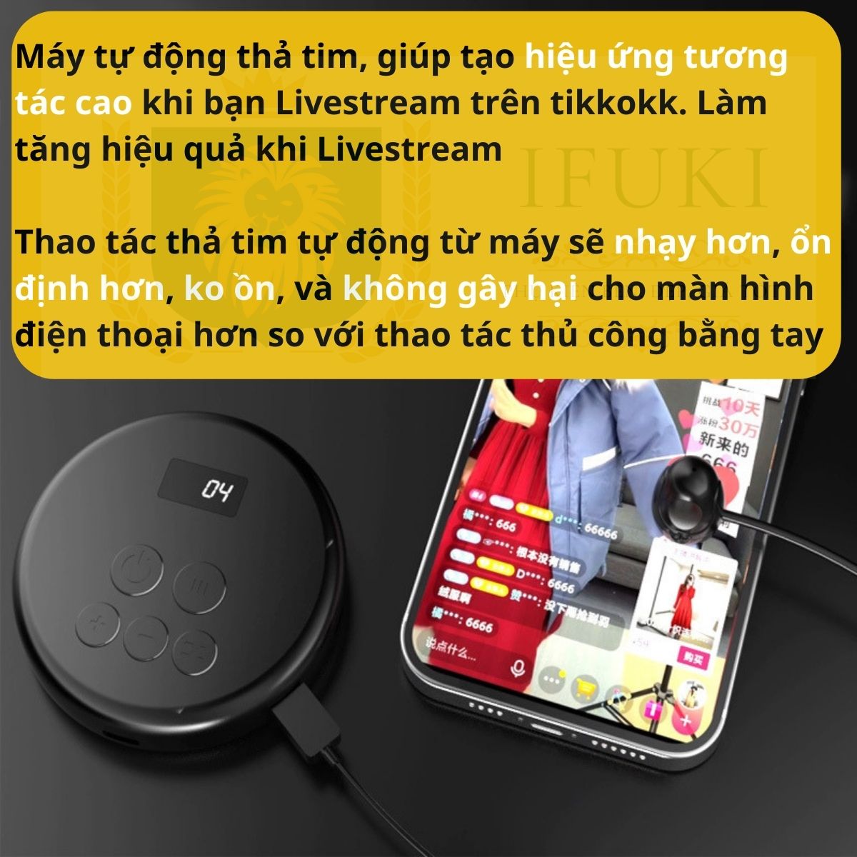 Thiết bị tự động nhấp màn hình điện thoại cảm ứng , bấm được nhiều máy , dùng nhấn thả tim Tiktok , nhặt xu , chơi game