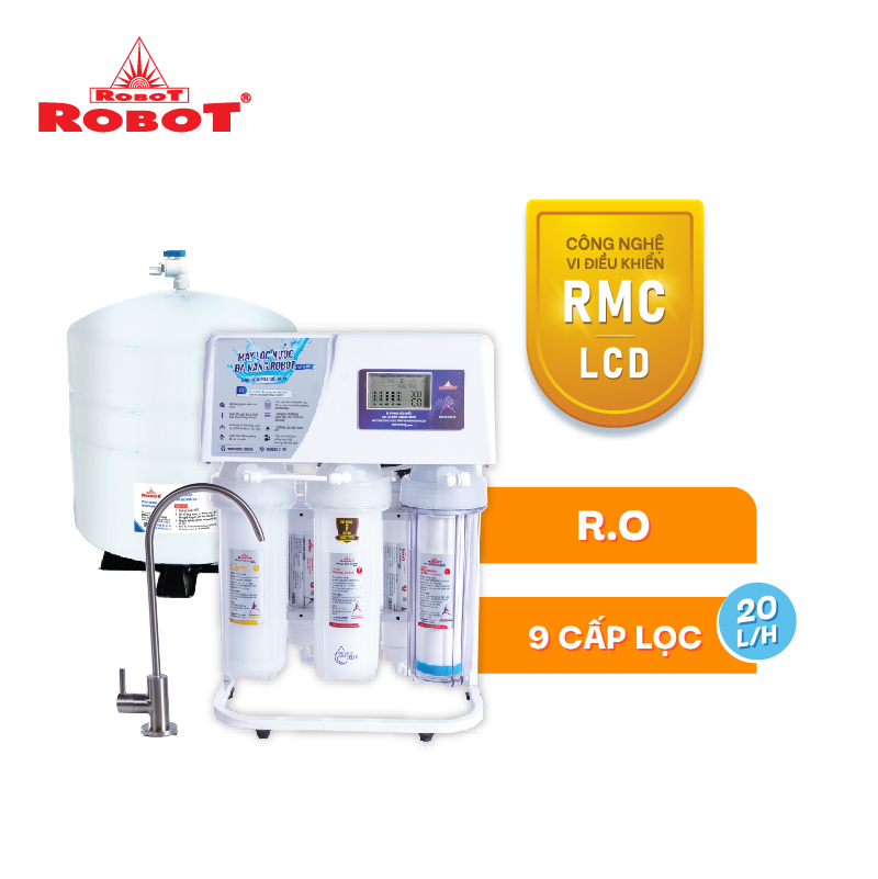 Máy lọc nước R.O Robot 9 cấp Alpha 139W (Loại để gầm có nắp che và màn hình hiển thị chất lượng nước ) - Hàng chính hãng