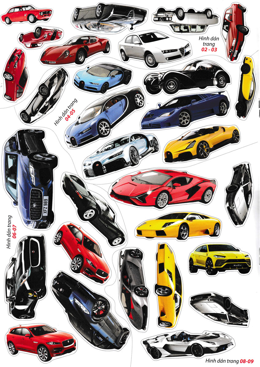 Bóc Dán Hình Sticker Thông Minh - Cars: Các Hãng Xe Hơi Trên Thế Giới Tập 1 _VT