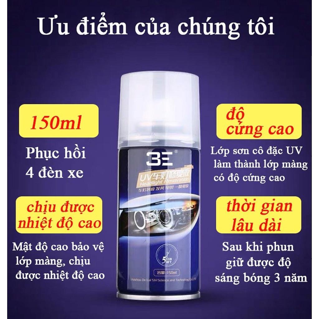 Chai dưỡng bóng chóa đèn ô tô, xe máy Headlight Clear&Bright