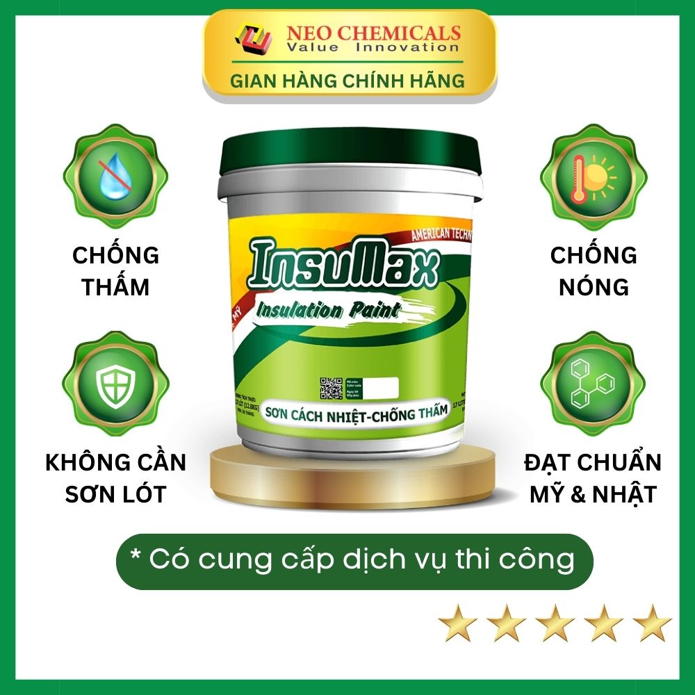 Sơn chống nóng InsuMax - 17 Lít, sơn chống nóng cách nhiệt cho mái tôn cho nhà xưởng