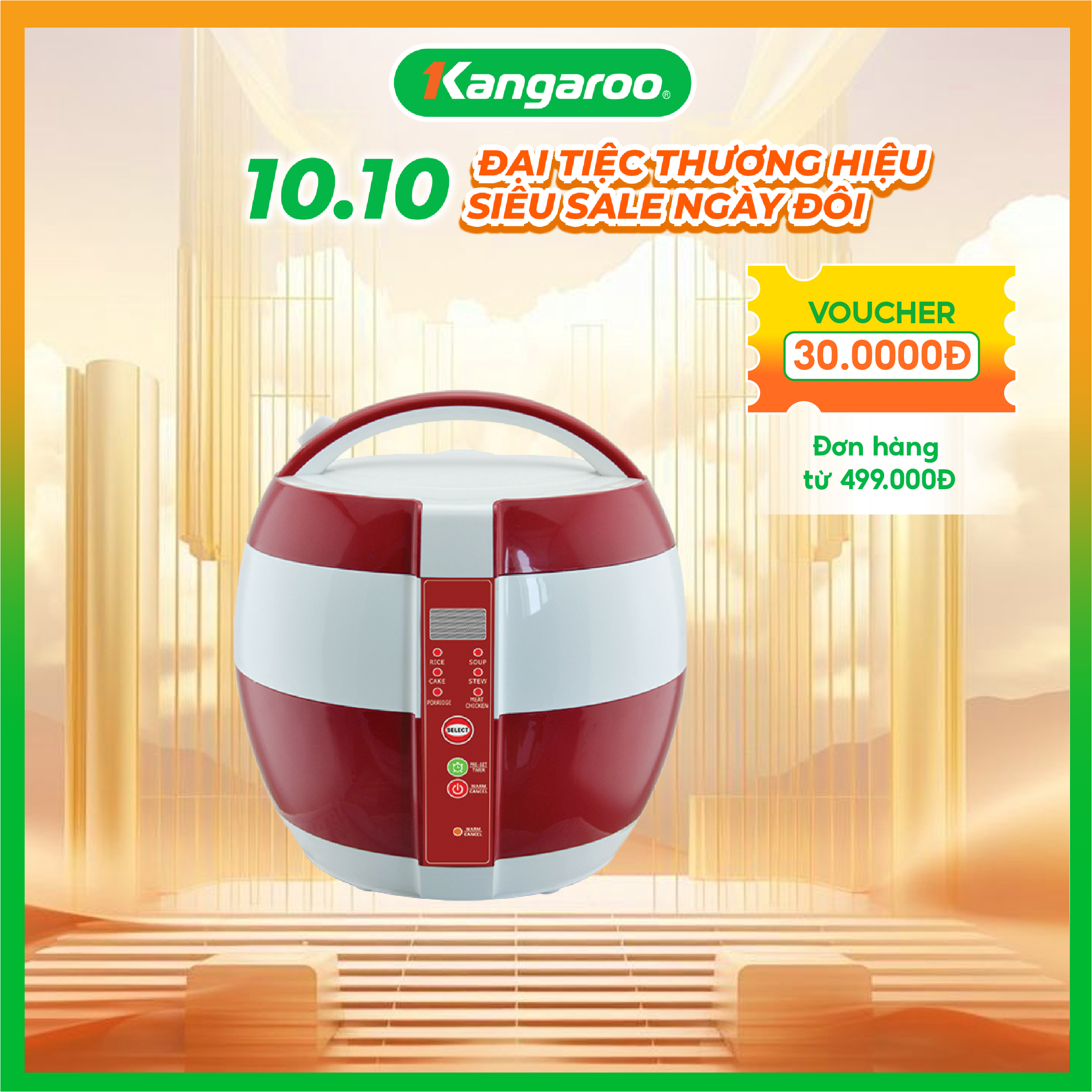 Nồi Cơm Điện 1.8L Kangaroo KG835 - Hàng chính hãng