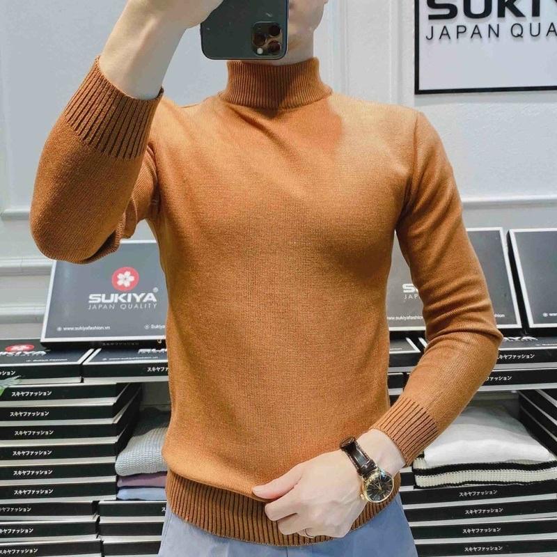 Áo Len Nam Cổ 3 Phân Co Dãn 4 Chiều Mềm Mịn