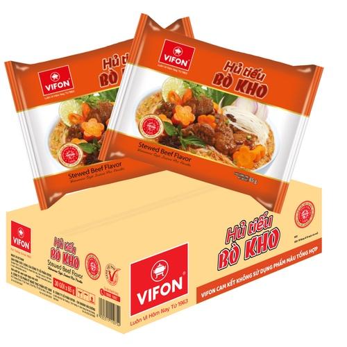 Thùng 30 Hủ Tiếu Bò Kho VIFON (65g/Gói)