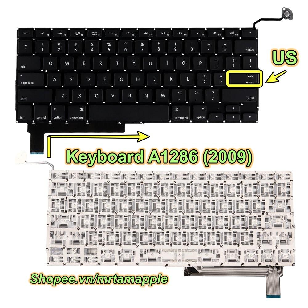 (KEYBOARD) BÀN PHÍM LAPTOP DÀNH CHO MACBOOK A1286 (2009, UK) dùng cho Pro 15&quot; A1286 2009 2010 2011 2012(CÁP DƯỚI NÚT CONTROL