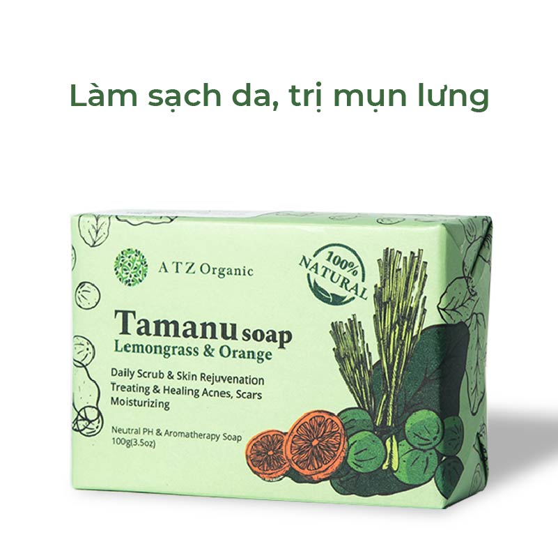 Xà Phòng Mù U - ATZ Healthy Life - 100% Thiên Nhiên - Tẩy Tế Bào Chết, Mềm Mịn Da, Giảm Mụn Lưng