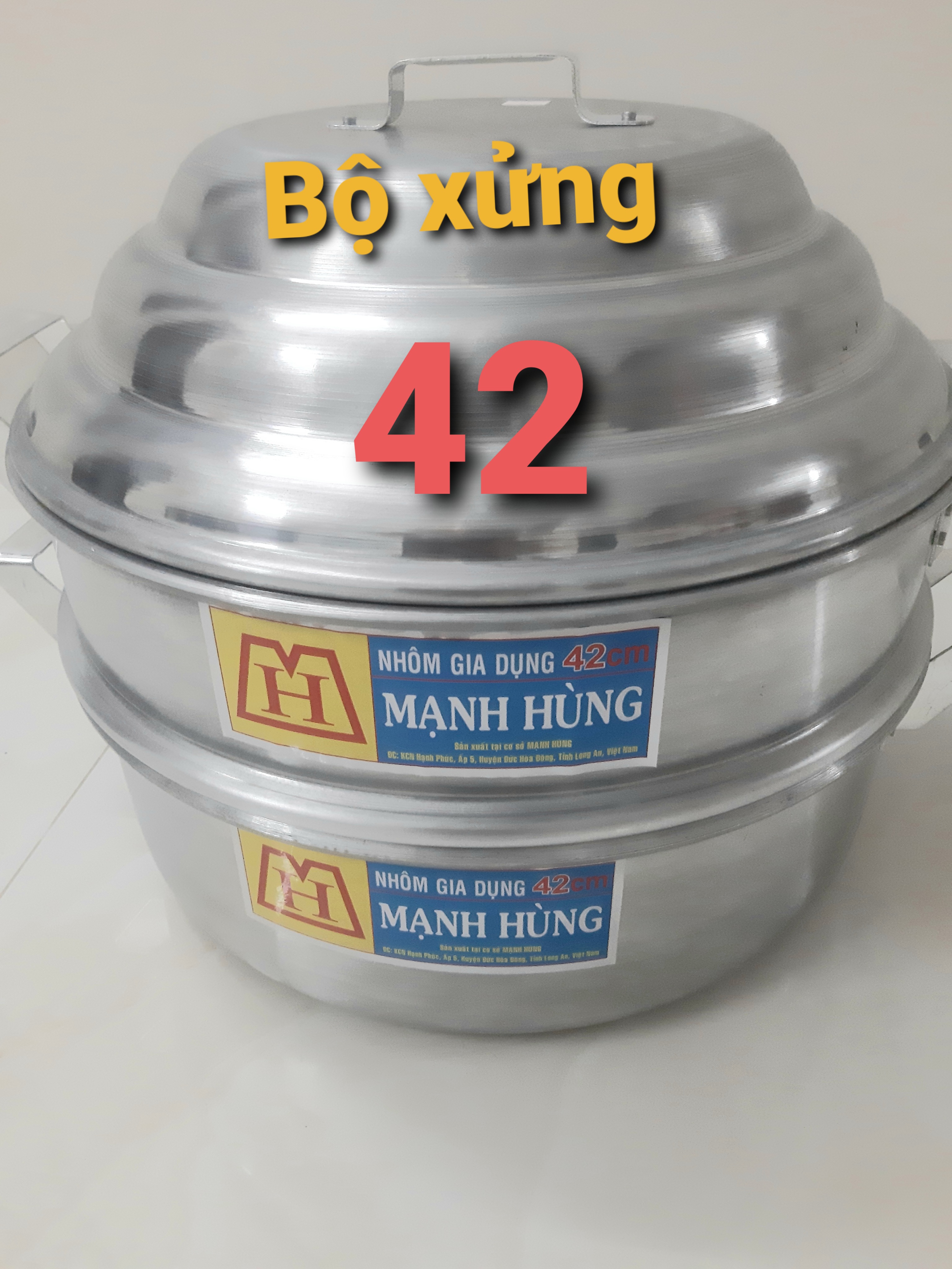 (Có Video SP)Bộ xửng hấp nhôm size  42 ,bộ xửng hấp bánh bao,xửng hấp bánh bao,rau,củ ,ngô,khoai