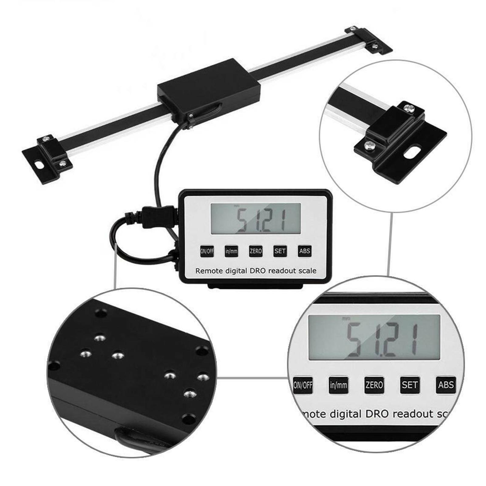 0-300mm Digital LCD Accurate DRO Readout Scale For Milling Lathe Linear Tool