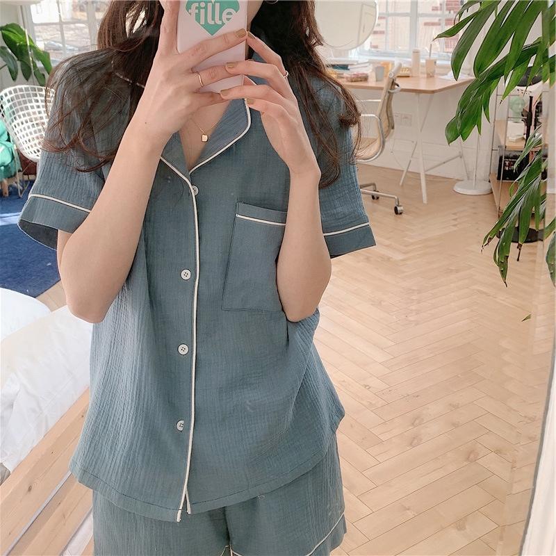 Bộ ngủ nữ, đồ bộ pijama nữ thời trang chất liệu xốp nhún mềm mại thoáng mát cộc tay độc lạ hot nhất 2022 BNN001