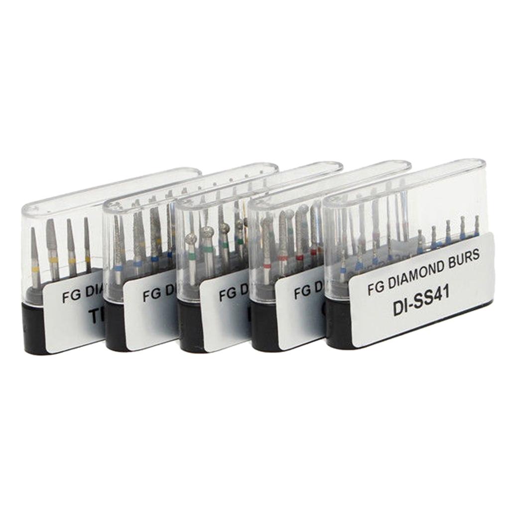 50pcs  FG Diamond Tapered Ball End Burs For High Speed Handpiece