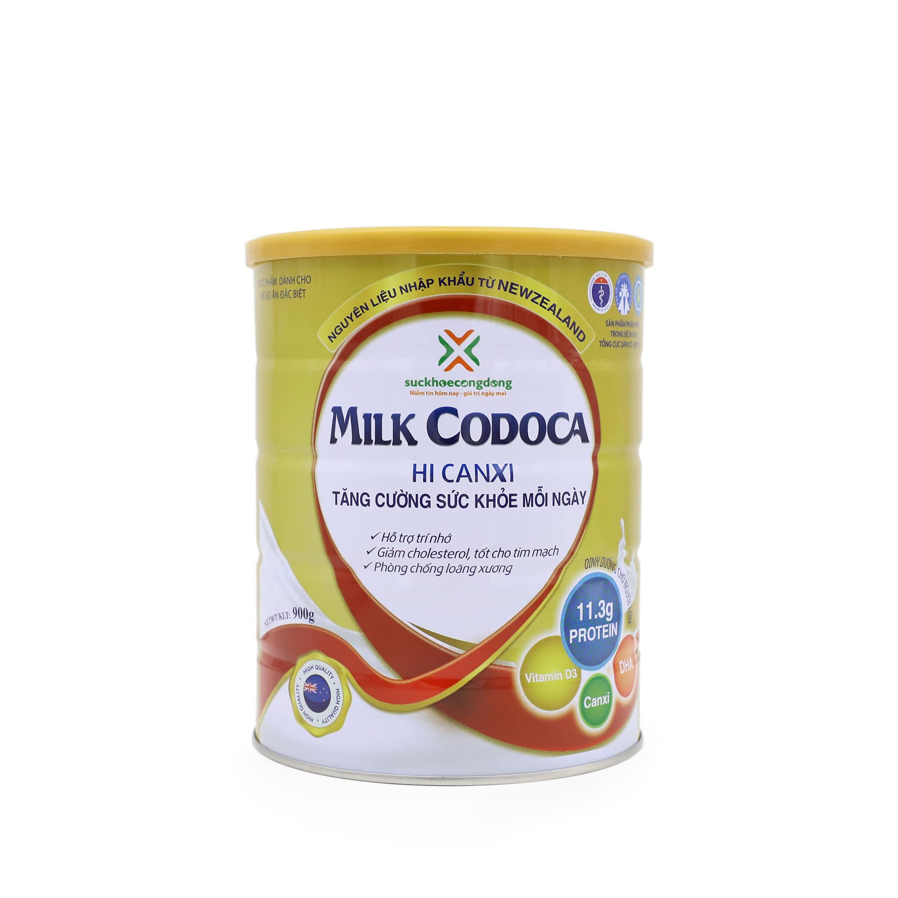 Codoca Hi Canxi 900g - Dinh dưỡng đặc biệt cho người tiểu đường - bổ sung Canxi hàm lượng cao, tăng cường sức khỏe