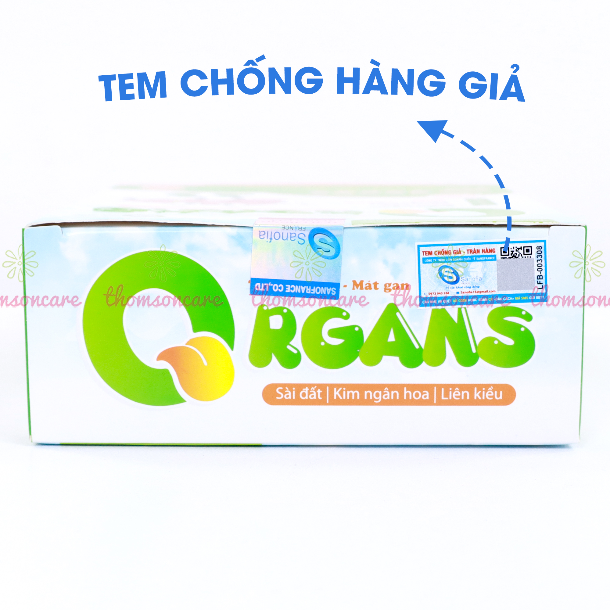 Siro mát gan cho bé Organs Sanofia - Giúp thanh nhiệt, mát gan, giải độc, giảm mụn nhọn từ thảo dược - Hộp 20 ống Thomsoncare