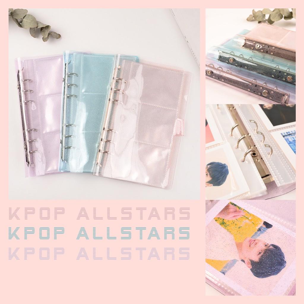 BINDER ĐỰNG CARD- BÌA DẺO GLITTER BLING BLING đựng card KPOP ALL STARS- BDA5SHEET3