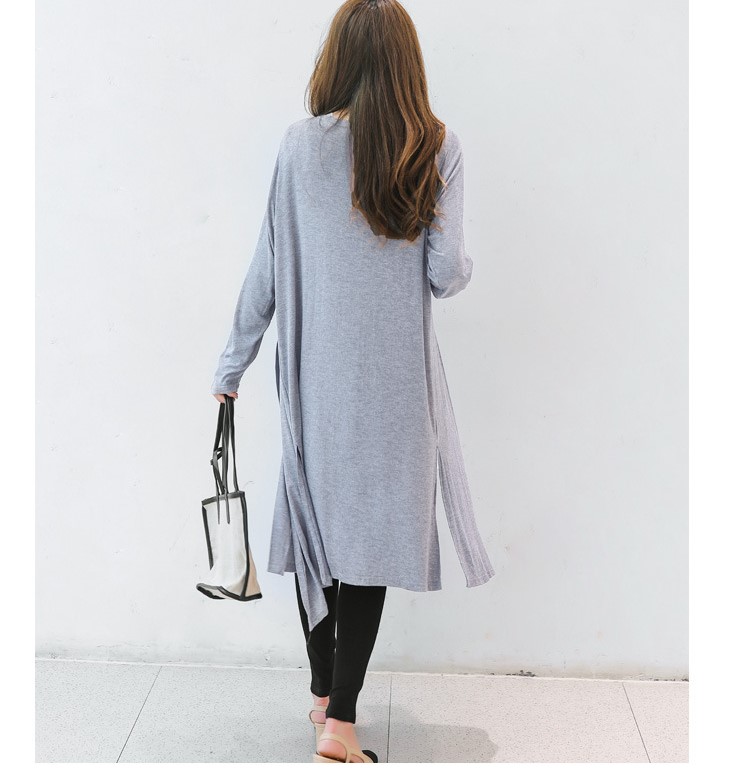 Áo khoác cardigan mỏng nữ dáng dài xẻ tà mẫu mới thu đông DV10