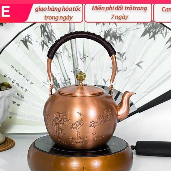 Bộ Ấm & Bếp Hồng Ngoại Tetsubin Bằng Đồng Công Suất 1000W