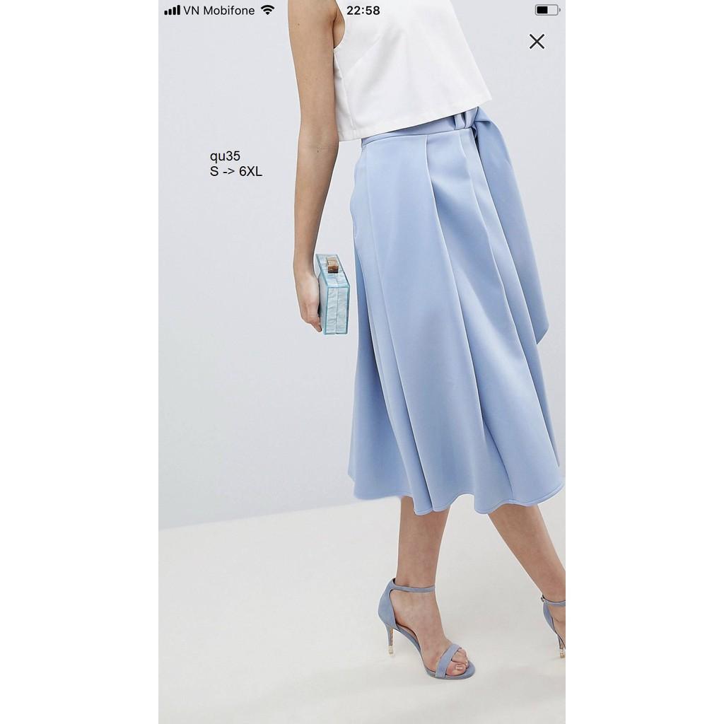 SKIRT124 CHÂN VÁY XÒE ĐƠN SẮC