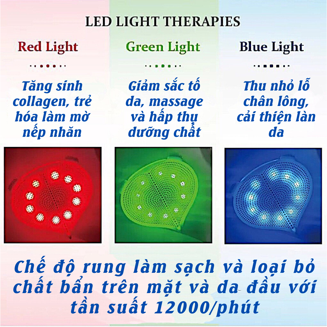 Máy rửa mặt đa năng kiêm lược gội massage đầu MIANZ - Làm sạch mặt làm sạch lớp trang điểm kèm lược gội giảm dầu thừa trên tóc