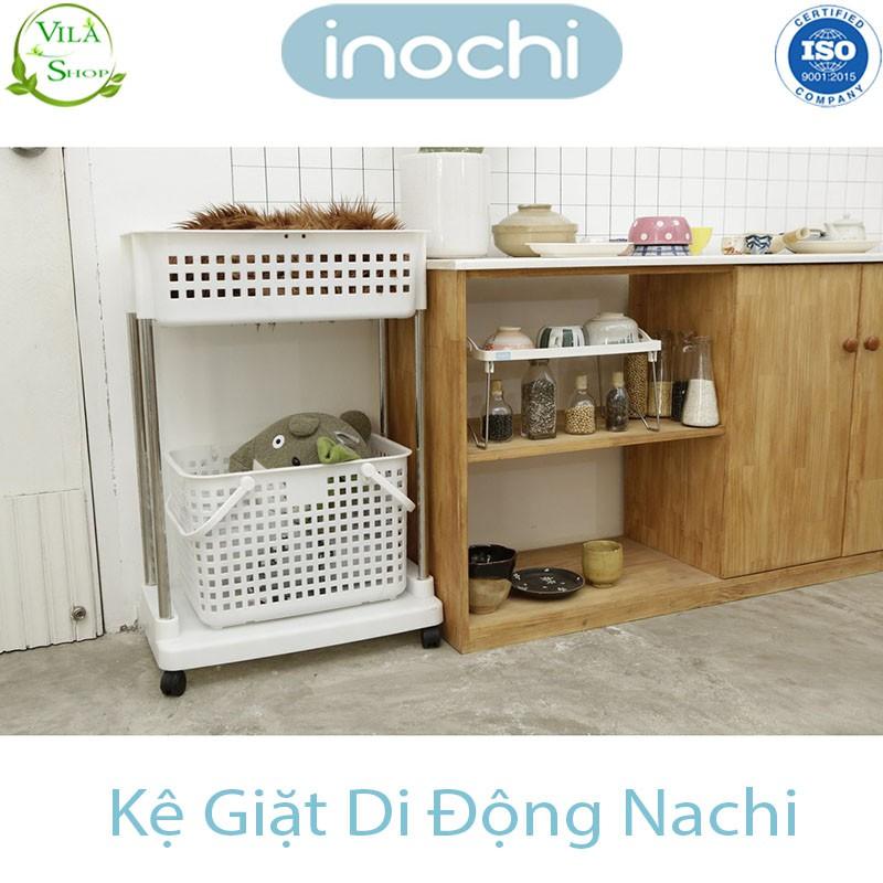 Kệ Giặt Đa Năng Di Động, Kệ Thông Minh 2 Tầng Nachi Inochi, Nhưa Cao Cấp - Chắc Chắn - Sang Trọng - Gọn Gàng