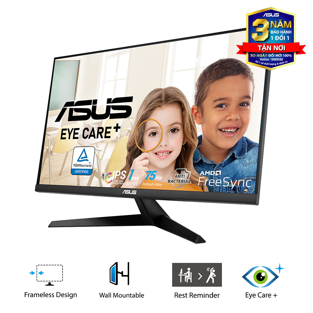 [Tặng chuột TUF Gaming M3] - Màn Hình Chơi Game Asus VY279HE (27inch/FHD/IPS/75Hz/1ms) - Hàng Chính Hãng