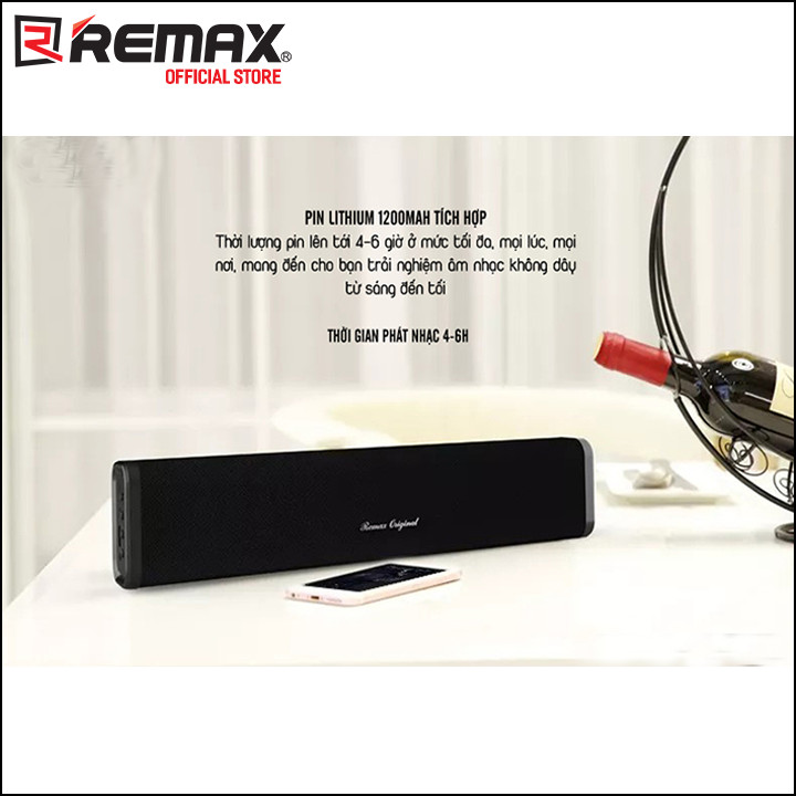 Loa Bluetooth Soundbar Mini Remax RB-M33  Đen - Hàng Nhập khẩu