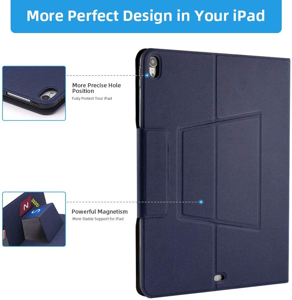 Bao da kiêm Bàn phím Bluetooth đèn LED 7 màu cho iPad 11 inch