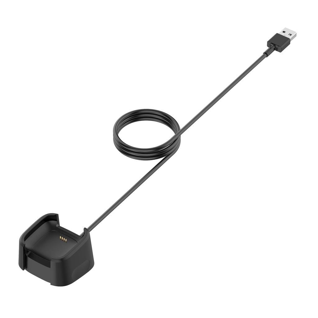 For Versa 2 USB Charging Cable Power Charger Dock Cradle 100cm Black