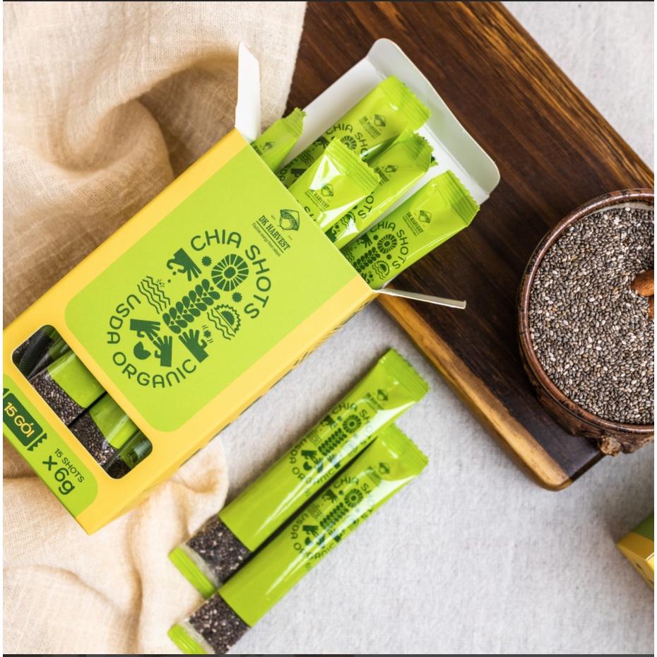 COMBO SIÊU TIẾT KIỆM - 2 Hộp chia shot Organic DK Harvest nhập khẩu 15x6g