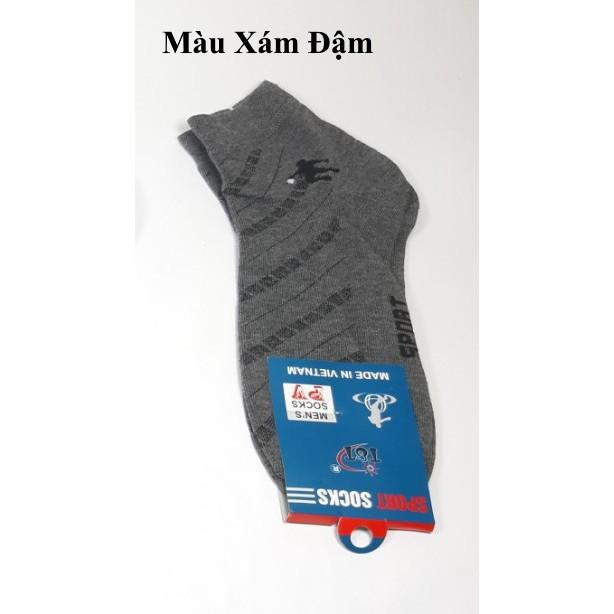 TẤT VỚ NAM CỔ TRUNG In chữ sport trên thân vớ Chất liệu thun cotton Co giãn Thoáng mát Dài 25cm