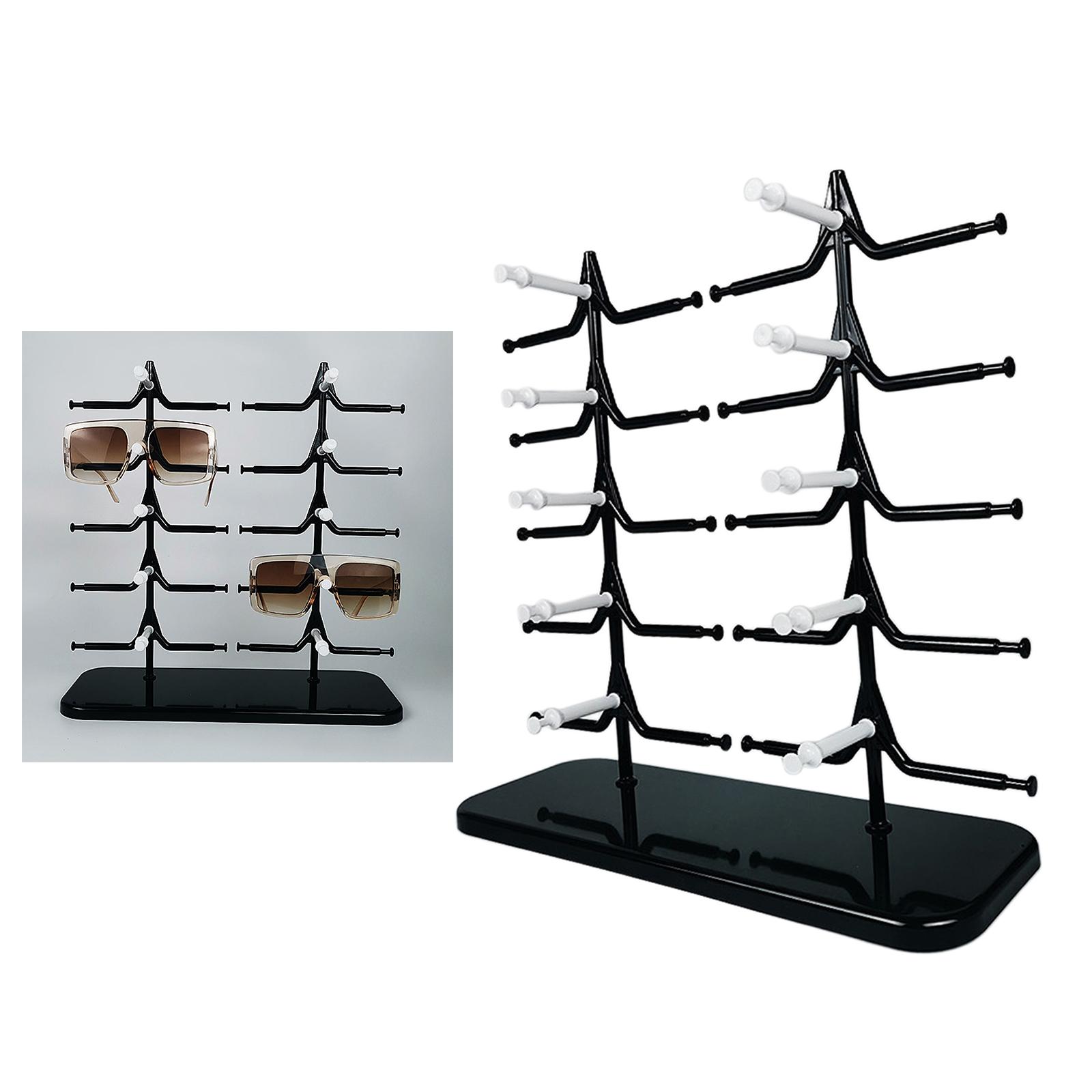 10 Pairs Sunglasses Display Rack Eyeglass Glasses Stand Holder