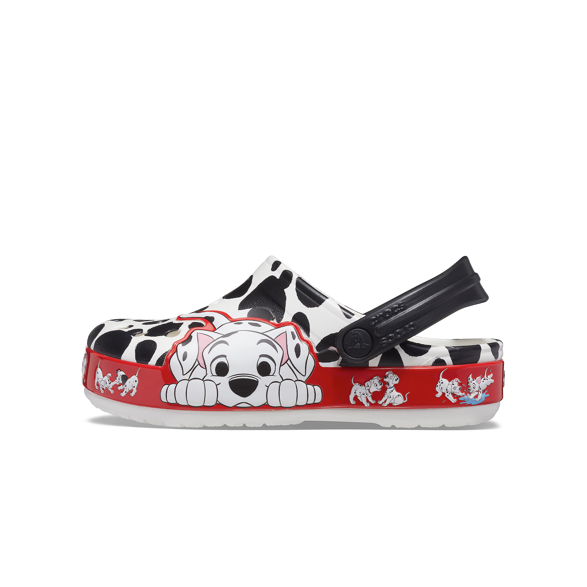 Giày lười clog trẻ em Crocs DISNEY Funlab Clog K 101 Dalmatians White - 207193-100