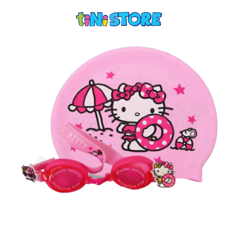 Đồ chơi nón và kính bơi Mesuca hình Hello Kitty