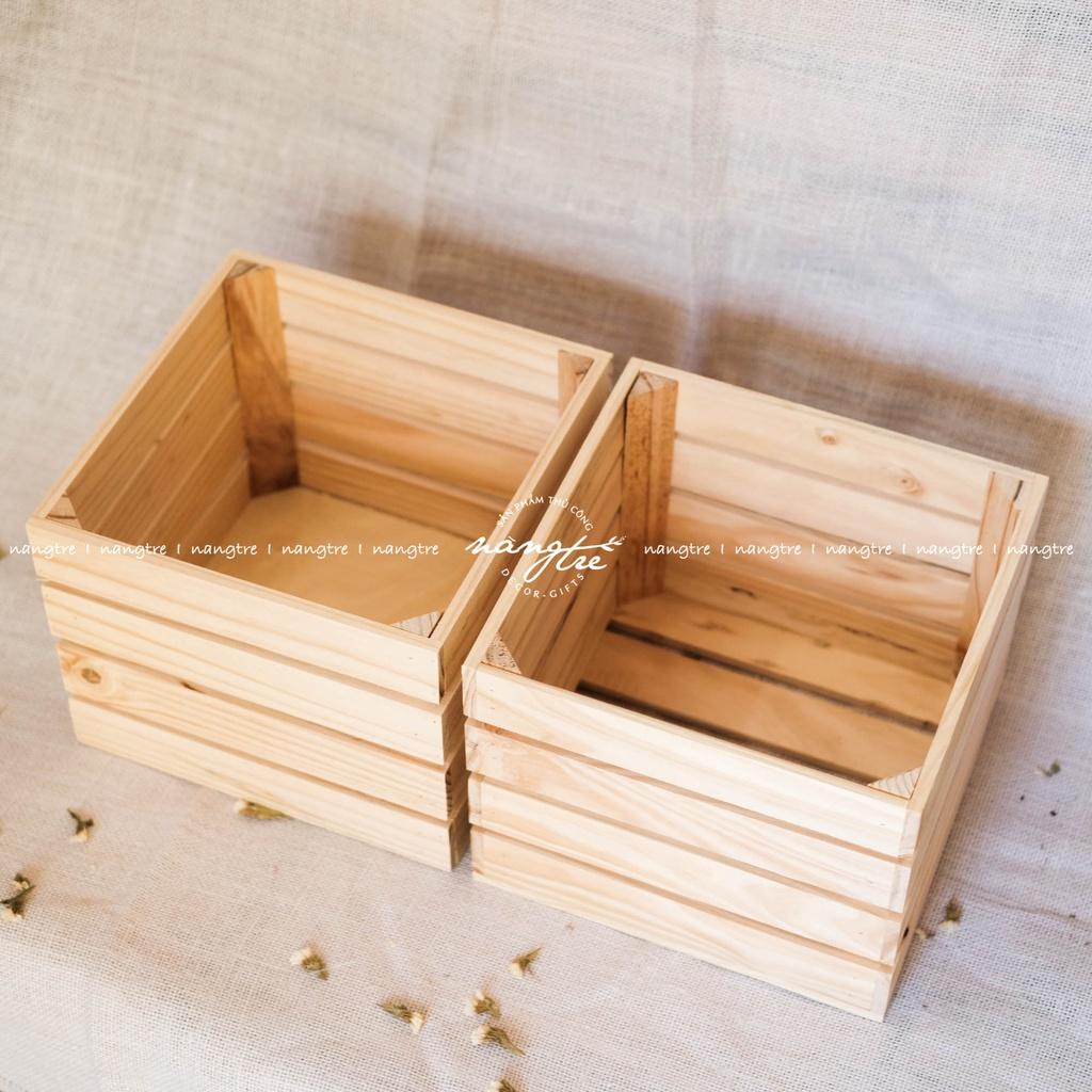 Thùng gỗ pallet vuông/Wooden pallet