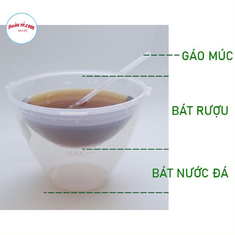 Bộ bát ướp riệu, ướp lạnh trái cây tặng kèm theo gáo múc riệu