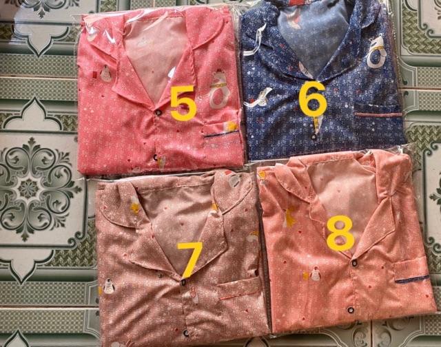Combo 3 bộ pizama trơn viền