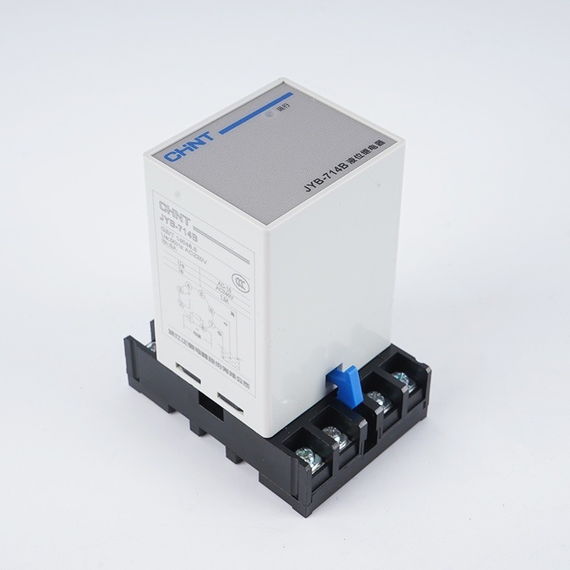 Rơ le cảm biến mức nước Chint JYB 714B + Đế loại AC 220V, Phao điện máy bơm chống tràn chống cạn