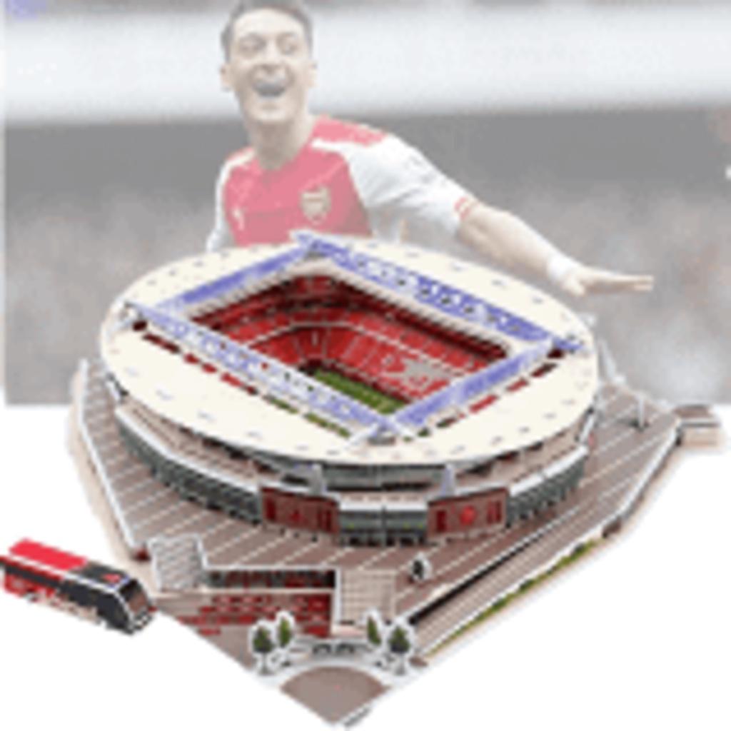 Mô hình sân vận động bóng đá SVĐ Arsenal Emirates đồ chơi lắp ghép lego sân vận động bóng đá mô hình giấy 3D độc đáo