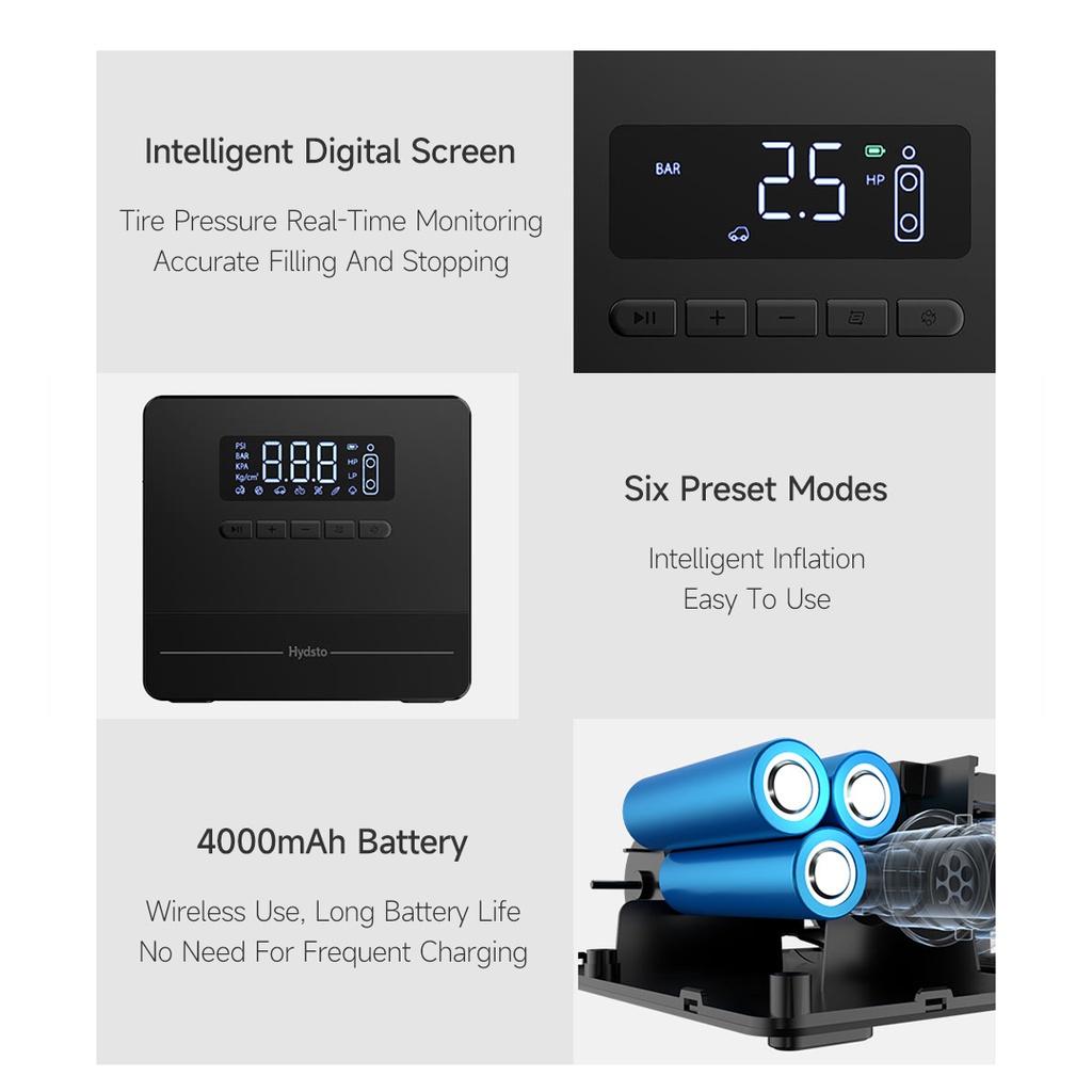 Máy Bơm Hơi Xiaomi Youpin Hydsto Đa Năng Với Máy Bơm Hơi / Máy Bơm Khí Áp Suất Có Màn Hình Kỹ Thuật Số Hiển Thị Kỹ Thuật Số Cho Giường Bơm Hơi, Giường Ngủ