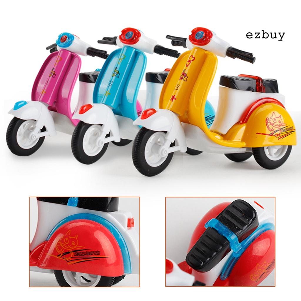 EY-Children Pull Back Mini Car Alloy Motorcycle Tricycle Model Educational Toy