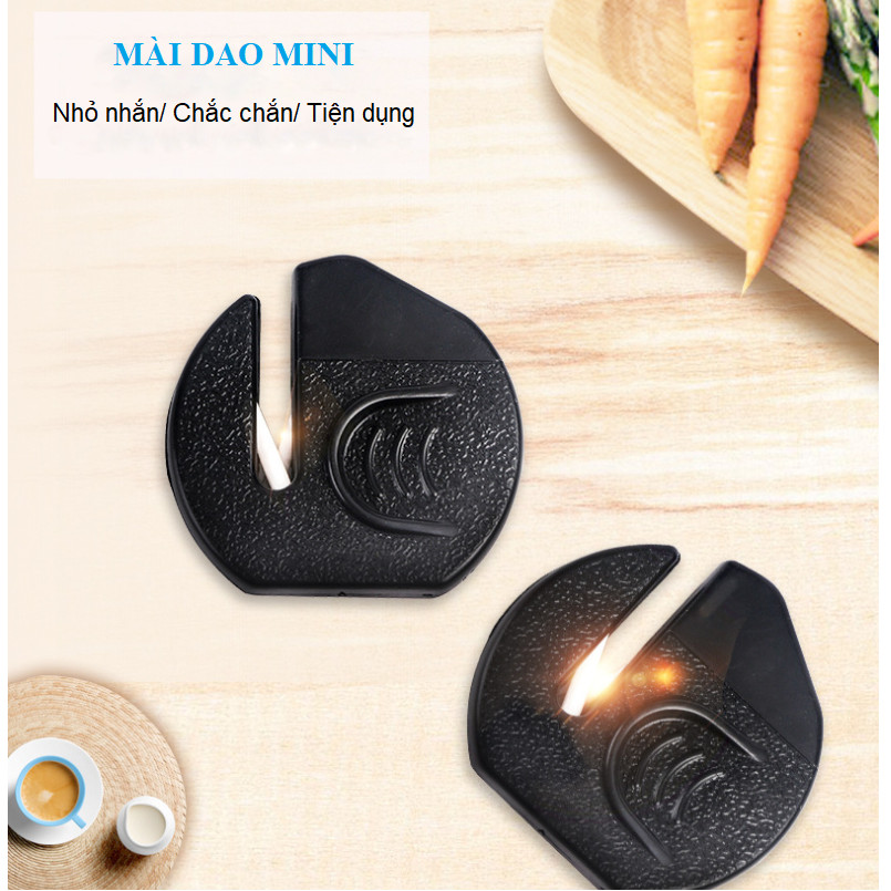 Combo 2 dụng cụ mài dao mini, tiết kiệm diện tích cho nhà bếp, tiện dụng mang đi cắm trại, du lịch